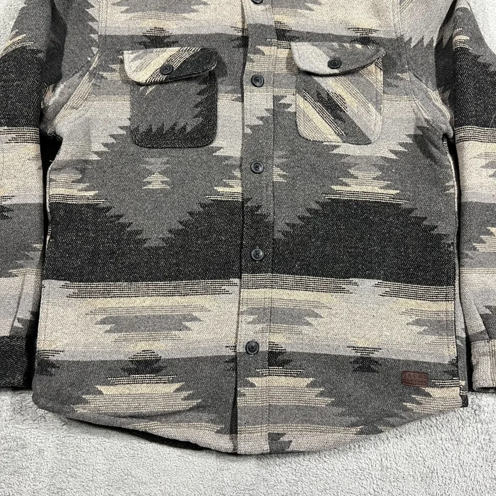 Jachs New York Shirt Jacket Mens Medium Shacket Sherpa Lined Aztec Wool Blend